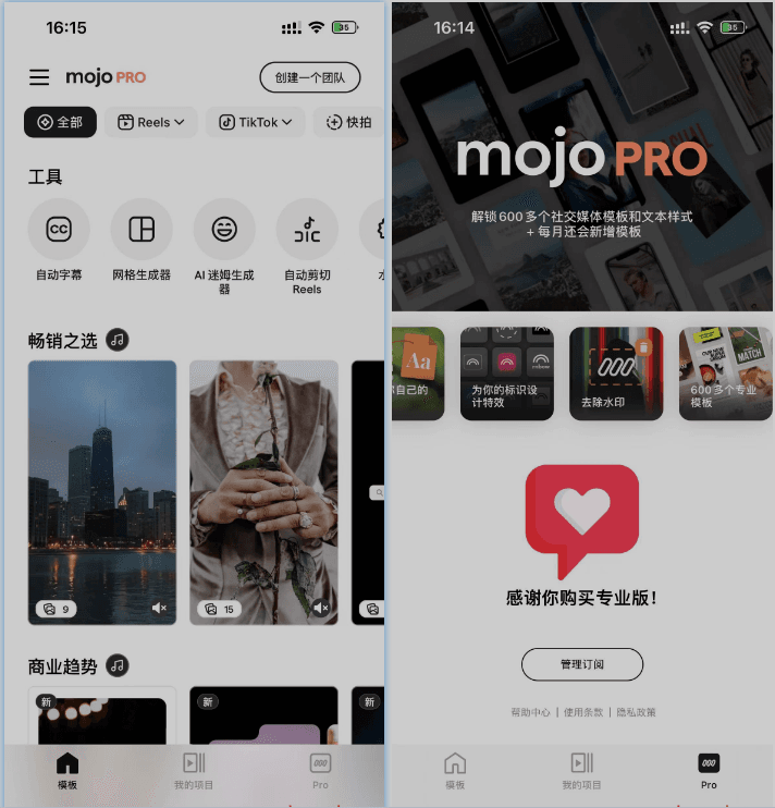 Mojo 1.226.0 专业级视频创解锁PRO插图 Mojo 1.226.0 专业级视频创解锁PRO插图